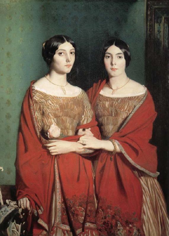 Theodore Chasseriau Two Sisters France oil painting art
